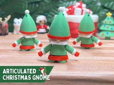 3D Printable Christmas Gnome