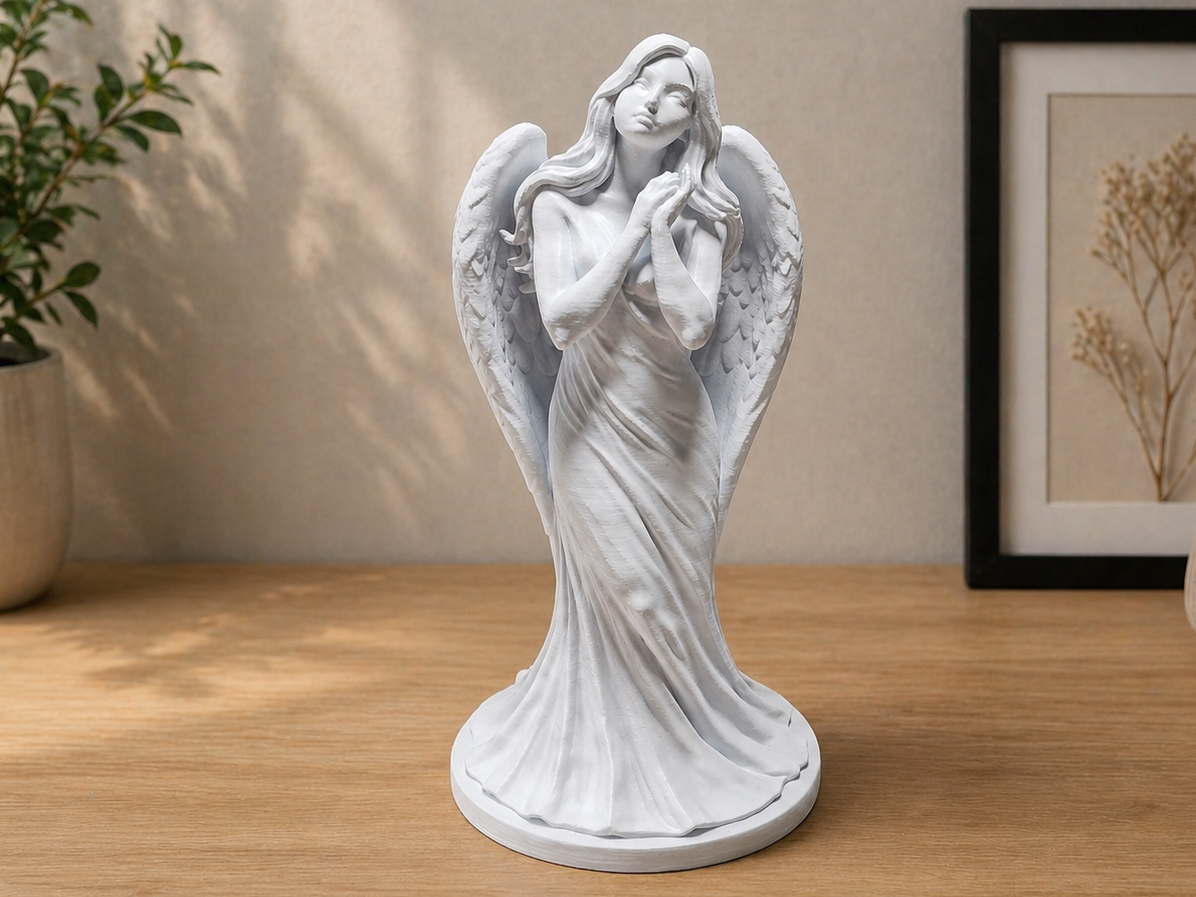 Elegant Angel Figurine – 3D Printable Decor