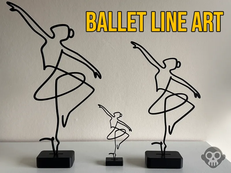 Ballet Dancer Line Art Sculture