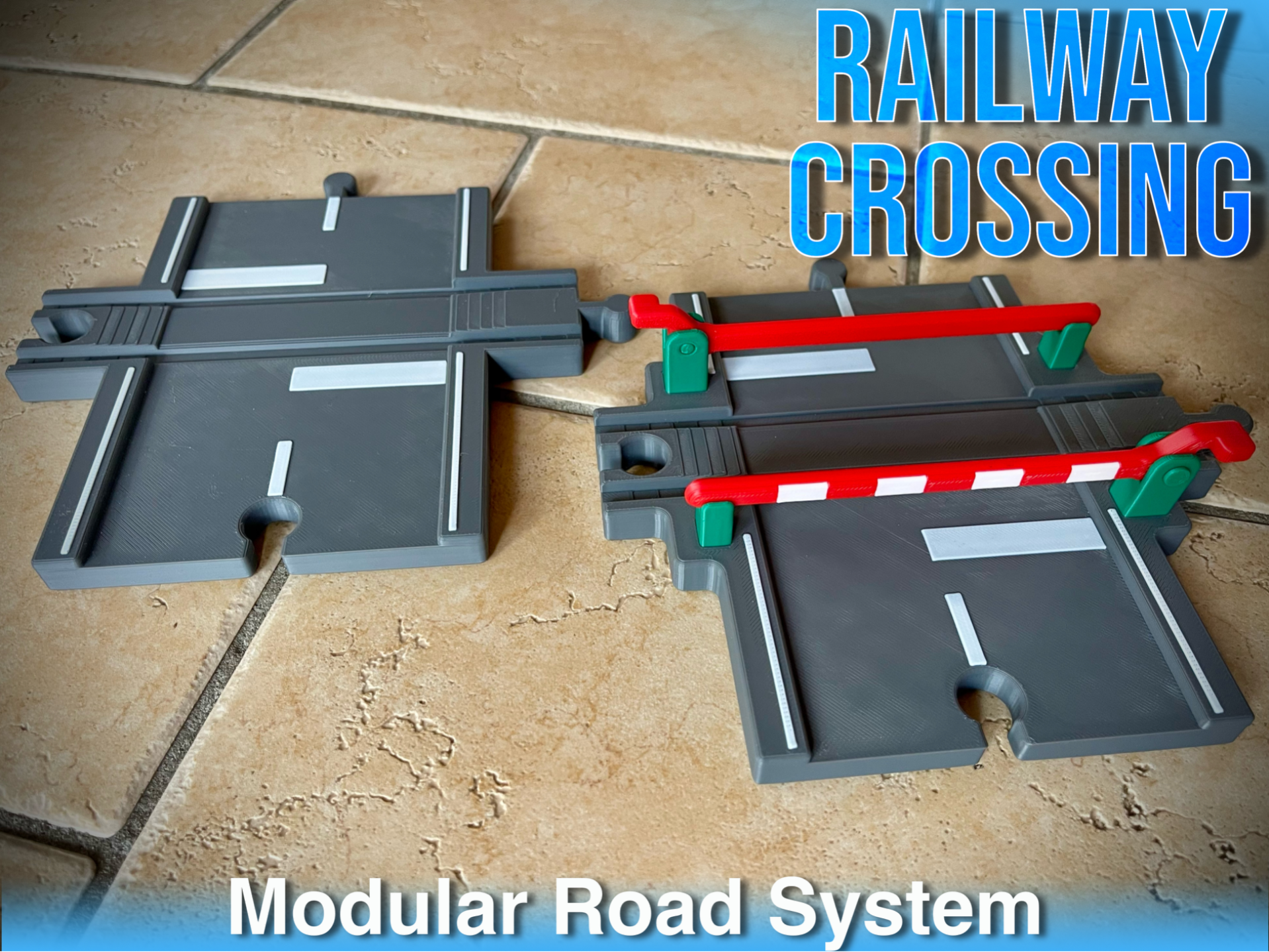 Train Crossing Toy Roads & Wooden Tracks 1:64/87