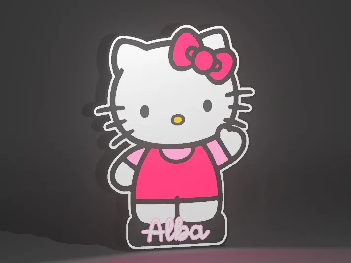 Cartel / lámpara luminosa Hello Kitty (Alba)