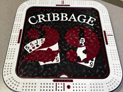 Square Cribbage Board