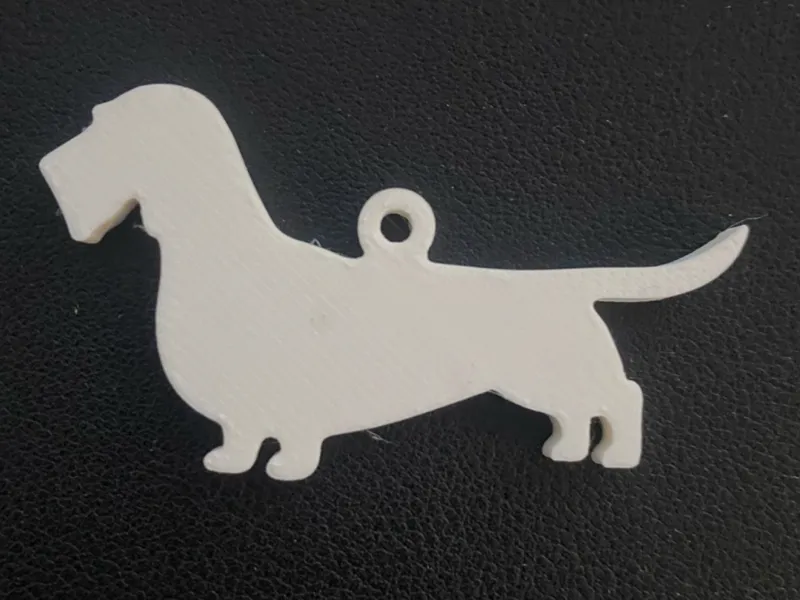 Wirehaired Dachshund keychain