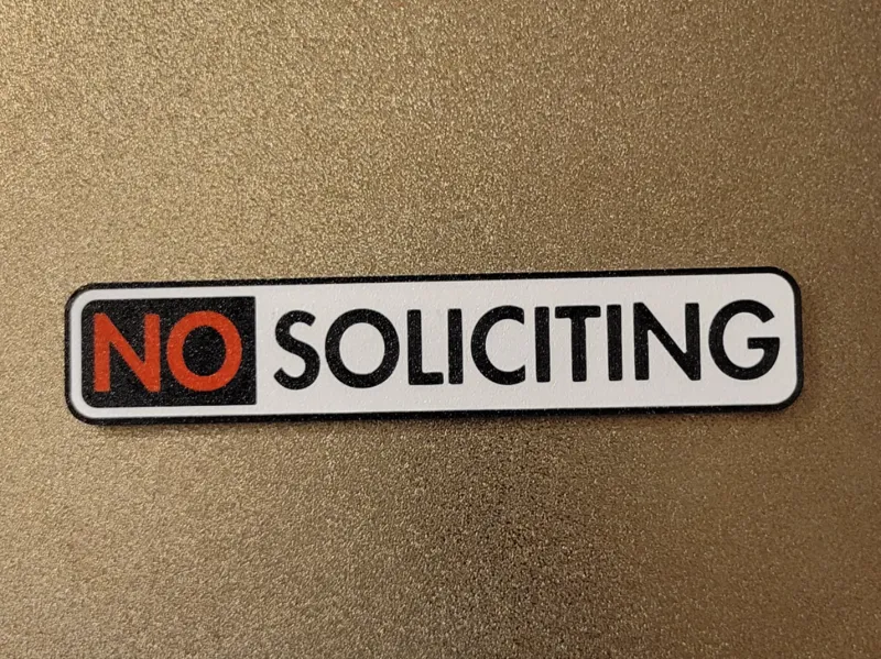 No soliciting