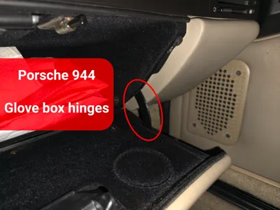 Porsche 944 glove box hinges