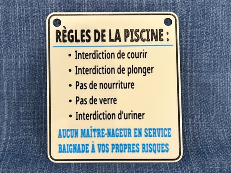 RÈGLES DE LA PISCINE