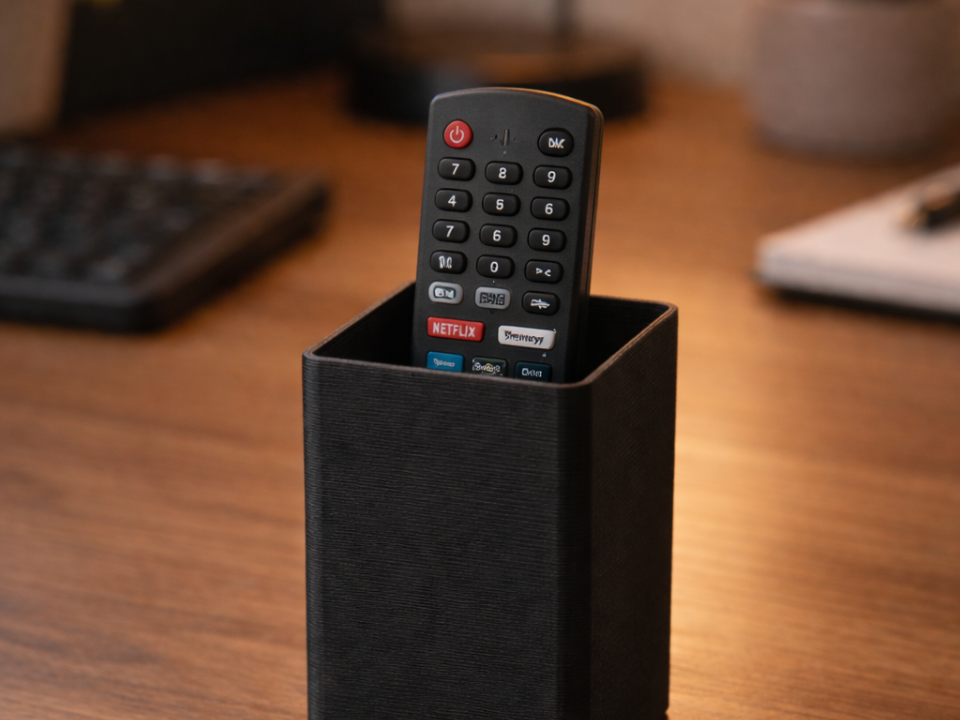 Simple & clean tv remote holder