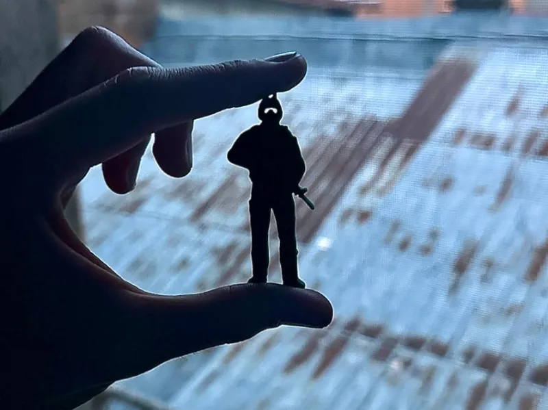 Soldier keychain