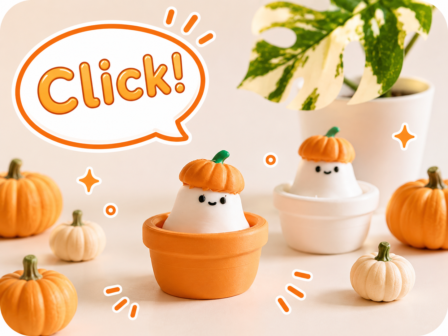 Pumpkin Ghost Clicker 3D model