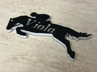 Portachiave equitazione con nome VIOLA