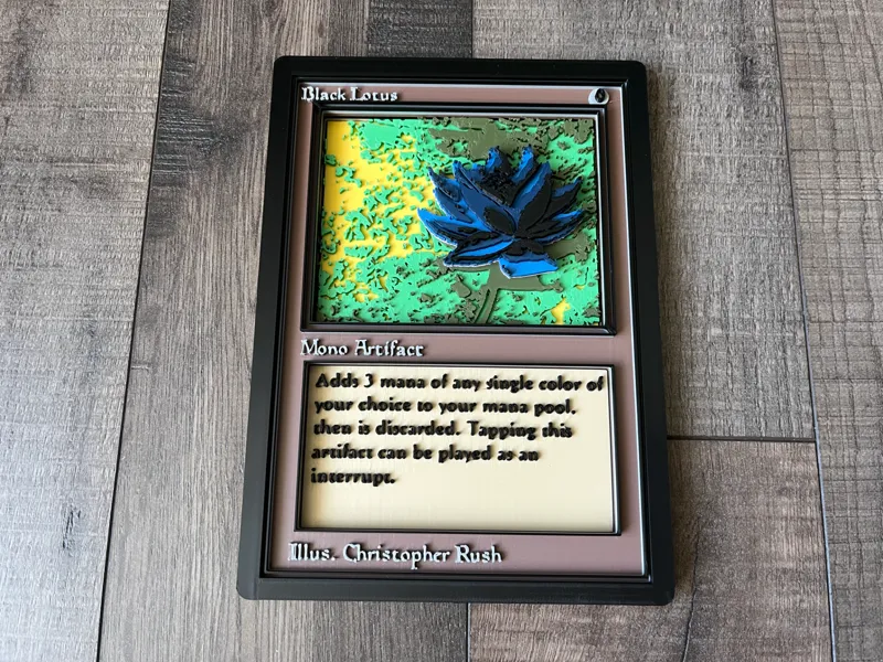 Black Lotus 3D card (Magic the Gathering)