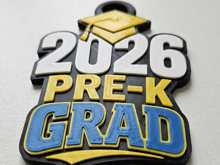 2026 Pre-K Grad Hype Chain Pendant - Keychain