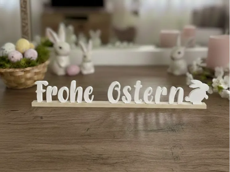 Schriftzug "Frohe Ostern" 2-farbig