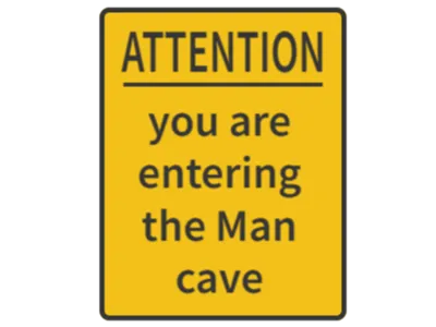 small man cave sign 