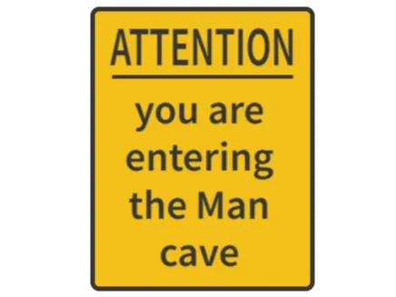 small man cave sign 