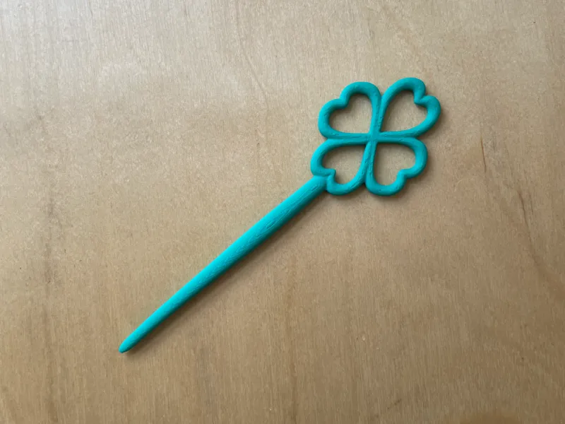 Fermaglio per Capelli – Quadrifoglio Cuori