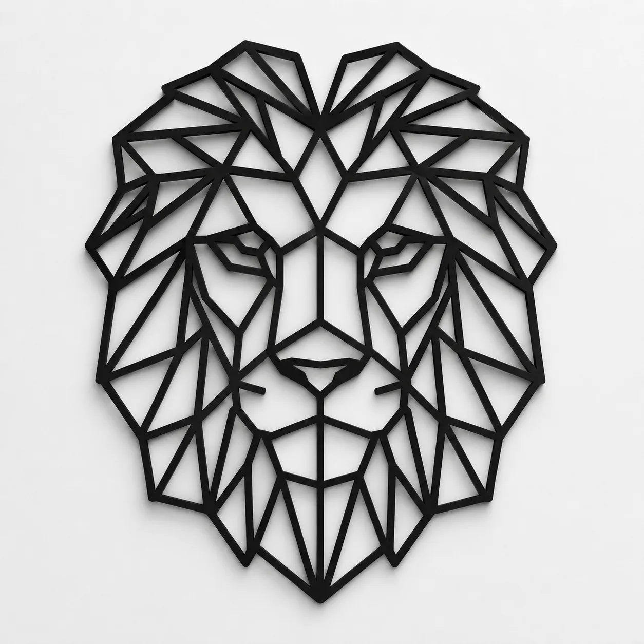 Low Poly Geometry Line Lion Wall Art view 3