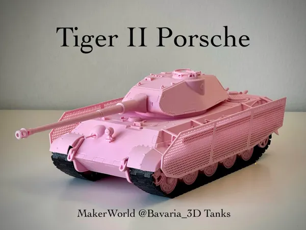 Фигурка Tiger II Porsche с мрежести странични защити