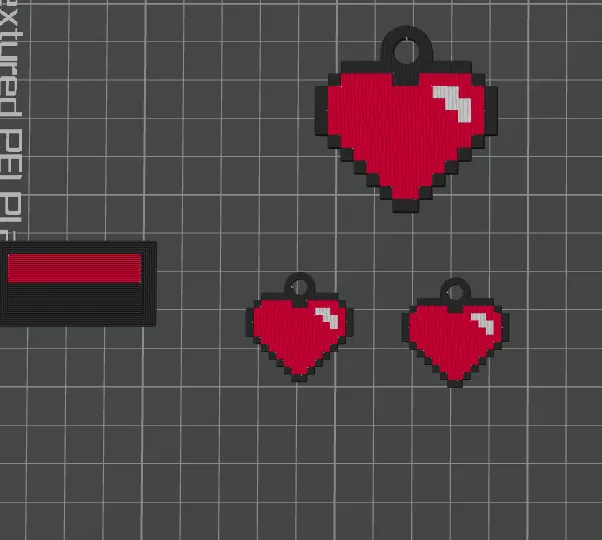 Pixel Heart Earring and Keychain/Bag Tag view 4