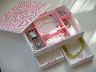 Magnetic Jewelry Box (wave texture)