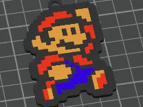Mario 8 Bit Keychain