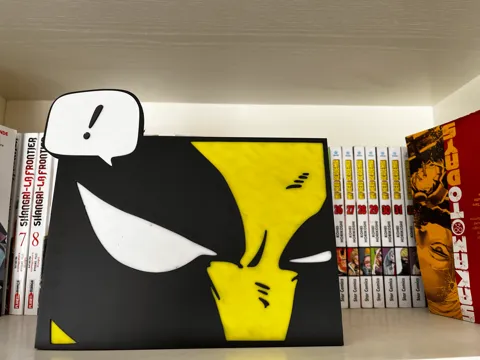 Letrero o emblema decorativo: Wolverine Comic panel — referencia de MakerWorld