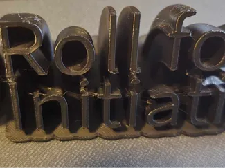 Dungeons and Dragons Fun Roll for Initiative Sign