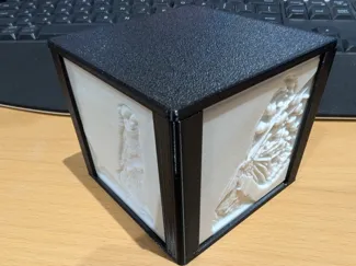 4 sided 64x64mm Lithophane Tealight Base and Lid 