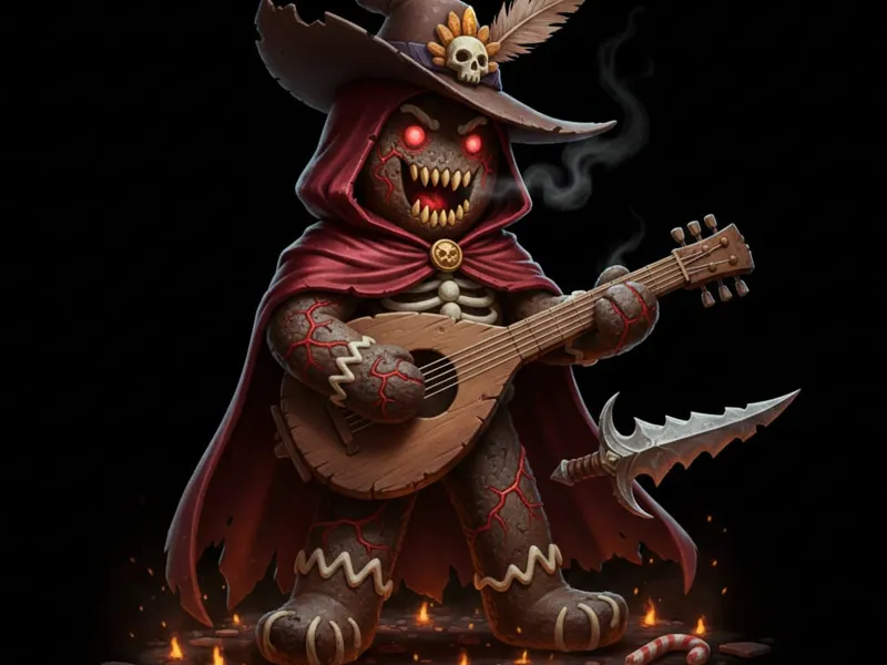 Lebkuchenmann D & D Spielfigur Barde