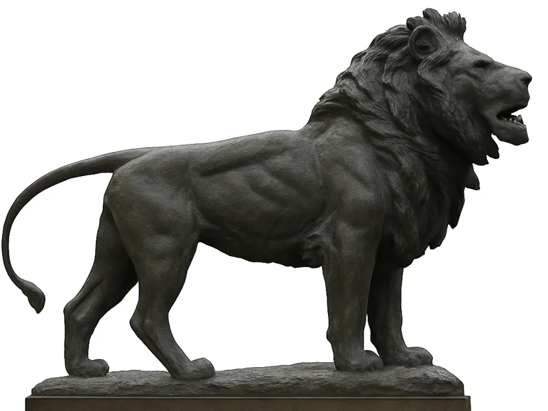 North lion in front of Art Institute of Chicago