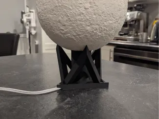 Spherical Lithophane Lamp Stand