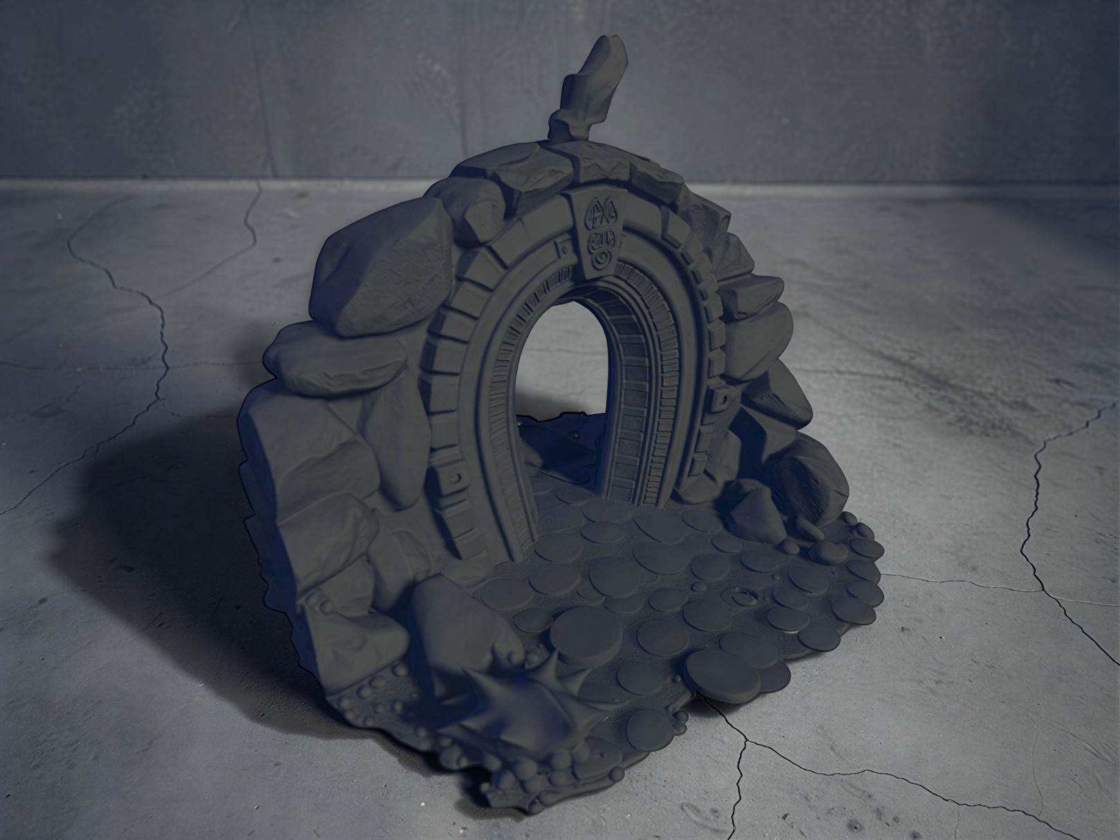 Ancient Portal Doorway TTRPG DND Miniature 40k fig