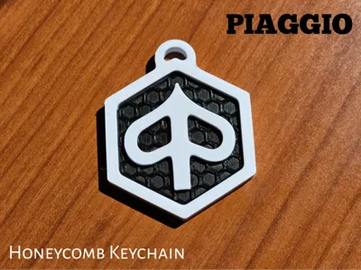 Piaggio Honeycomb Keychain