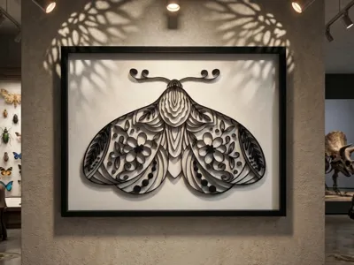 Intricate Moth Wall Art