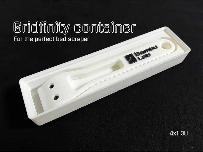 Gridfinity container for the perfect bed scraper