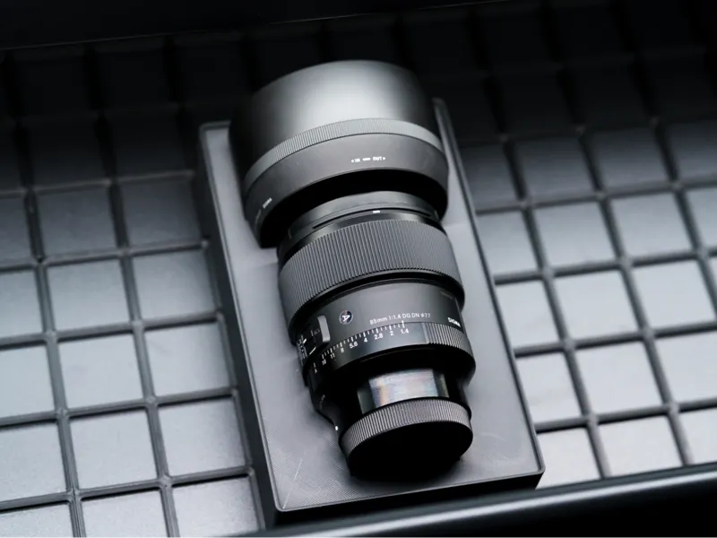 Gridfinity Sigma 85mm f1.4 Mark I Lens Display