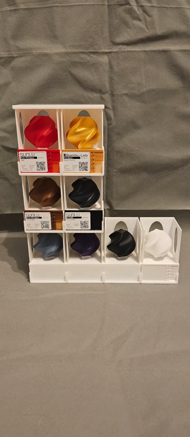 Stackable Filament Sample Display Filament Display Library Stackable & Modular - Free 3D Print Model ...