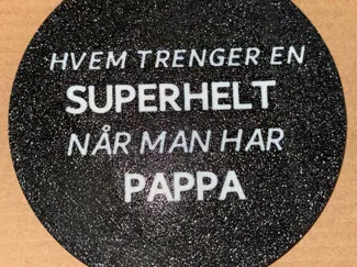 Glass Coaster "Superhero dad