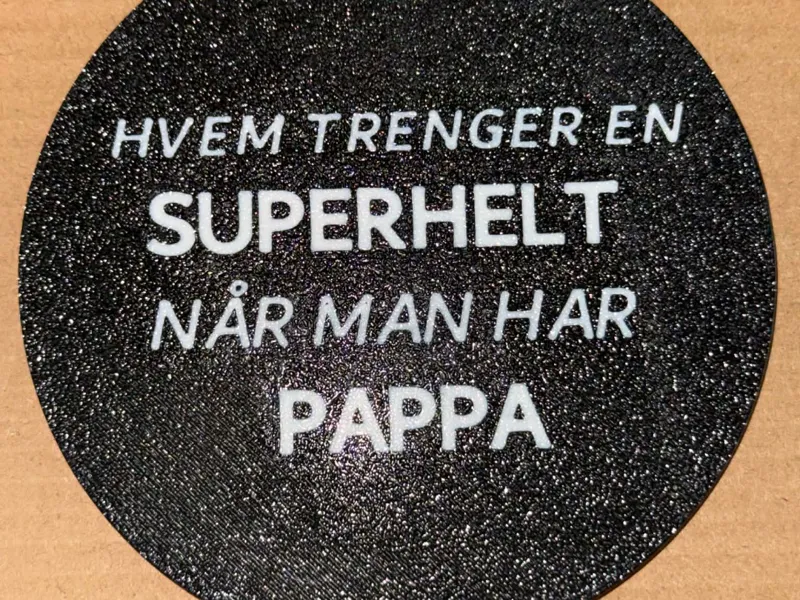 Glass Coaster "Superhero dad