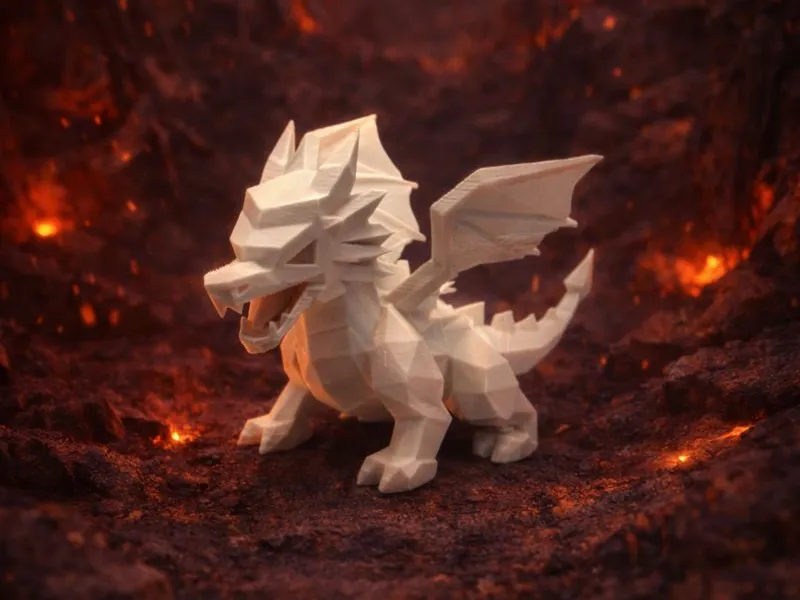 Low Poly Dragon - Free 3D Print Model - MakerWorld