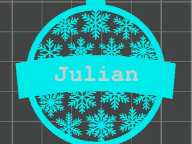 Custom Name Snowflake Ornament