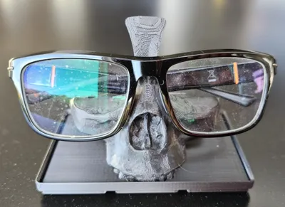 Gridfinity skull eyeglass holder