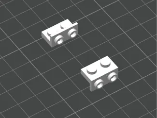 Brick compatible angular plate 1.5 1x2 1/2 