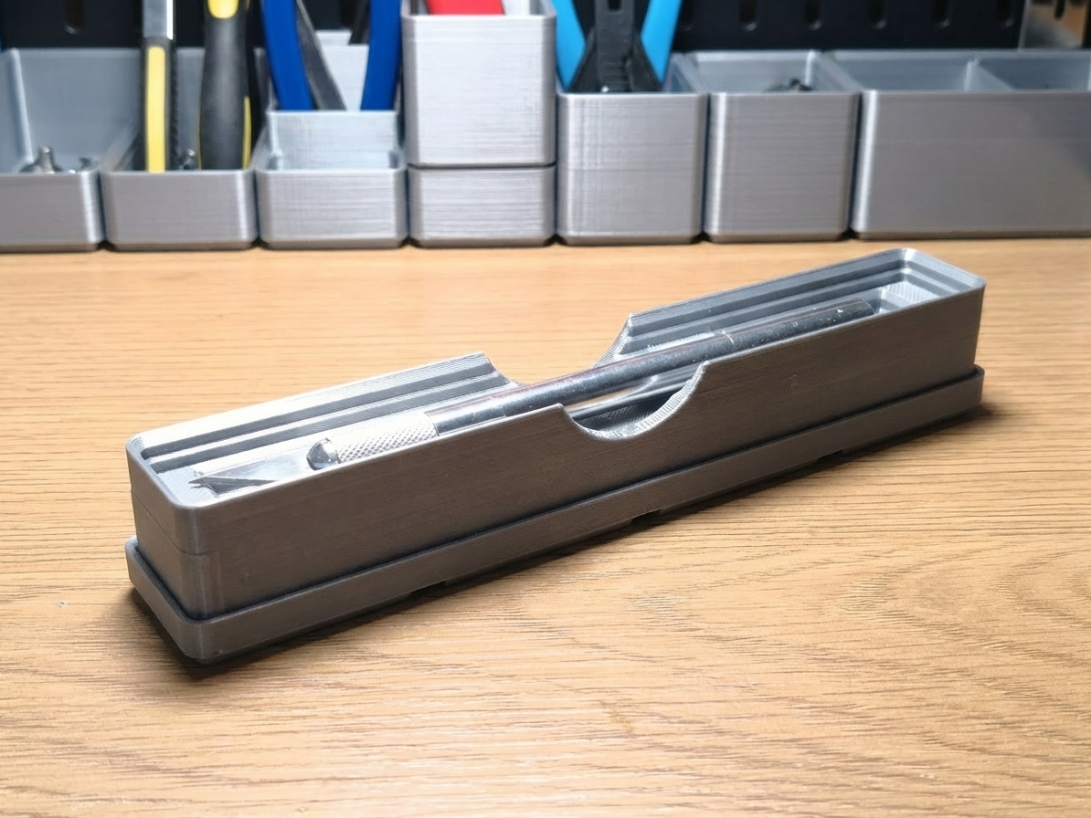 The Slimmest Gridfinity X-Acto Holder (0.5u)