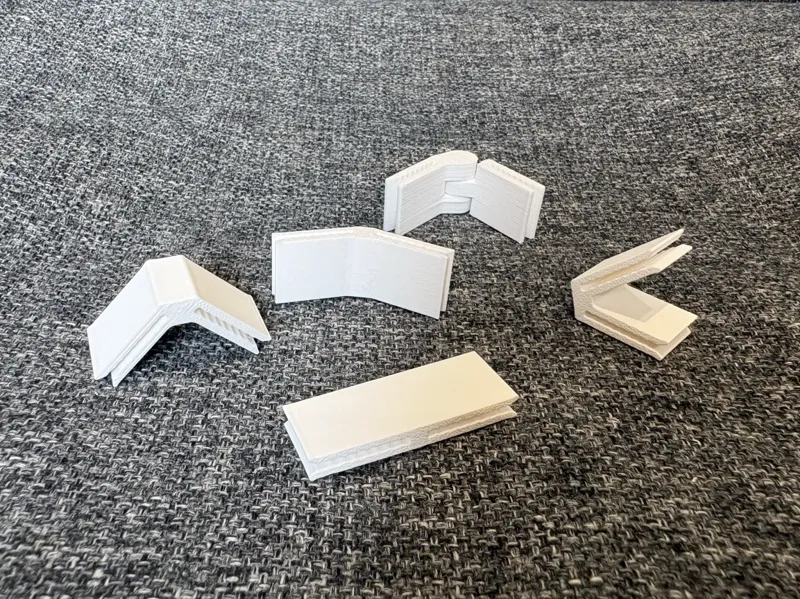 Custom Sheet Connector Clip: Hinged + Fixed Angles