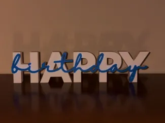 Scritta happy birthday