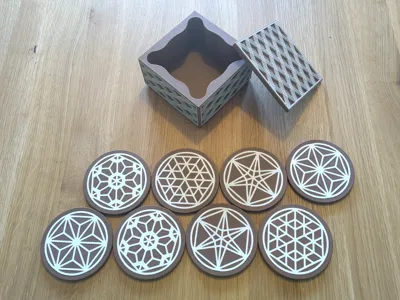 Kumiko Coaster Set V1 (No AMS needed)