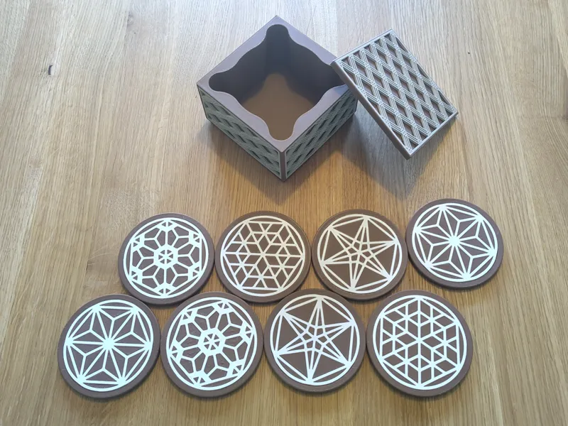 Kumiko Coaster Set V1 (No AMS needed)