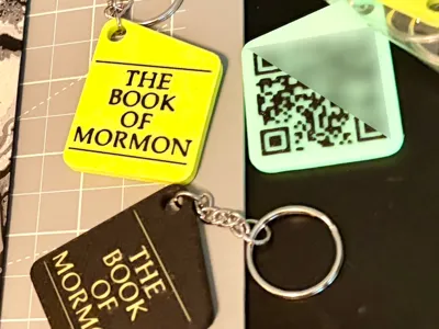 Book of Mormon QR code Keychain