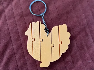 Flexi Chicken Keychain and fidget toy 